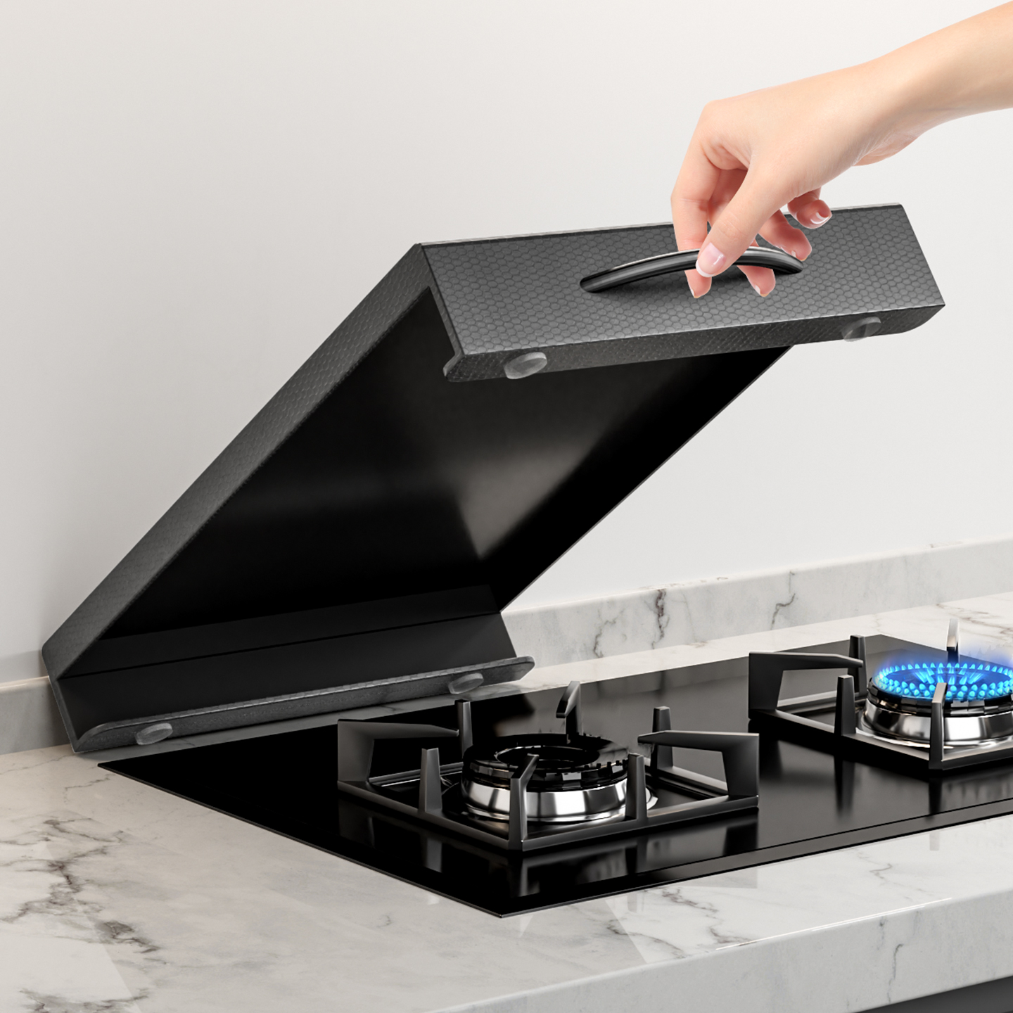 不锈钢厨房燃气灶盖板罩遮挡板