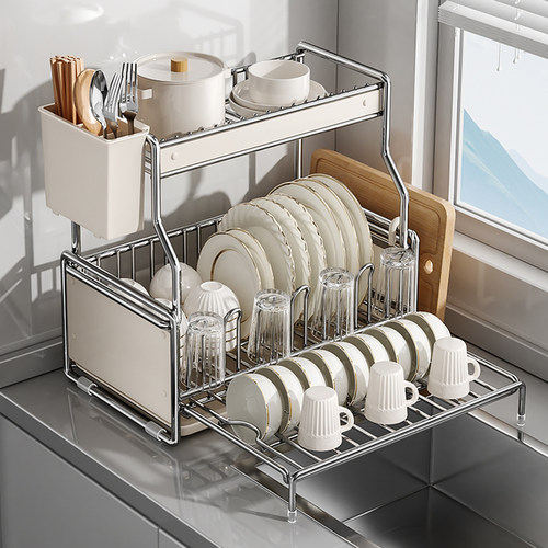 超窄碗碟收纳架厨房水槽置物架