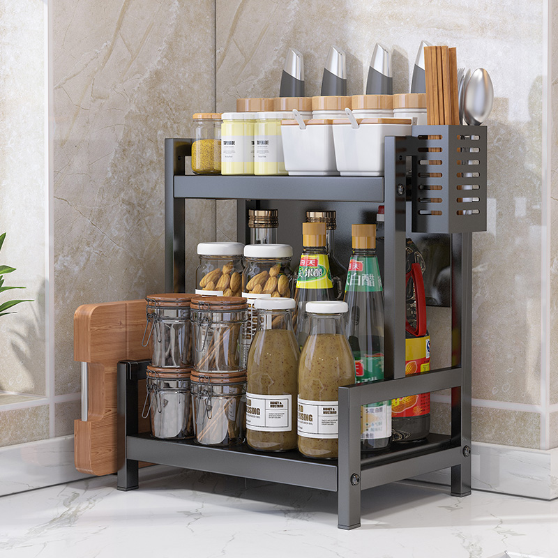 可伸缩厨房调料品置物架调味料架