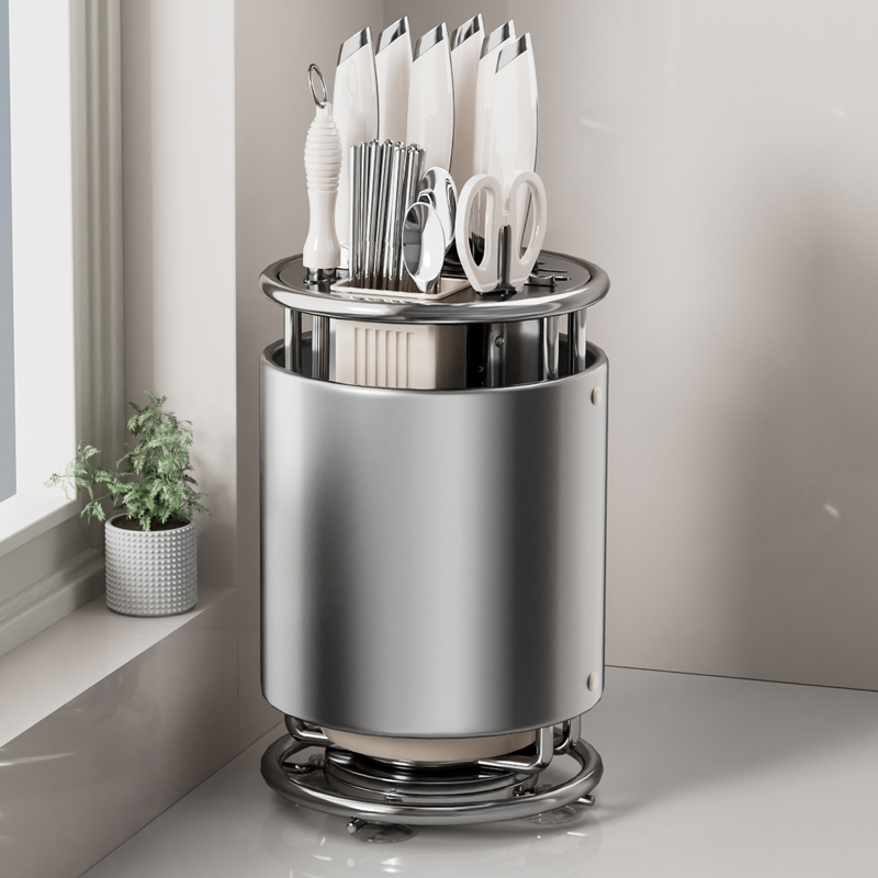 厨房旋转刀架置物架菜刀架筷子笼