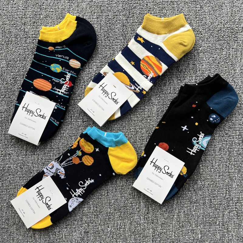 happysocks短袜男士低帮浅口袜子