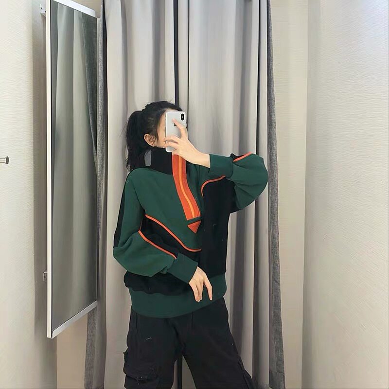 0宽松韩版立领复古网红森系卫衣