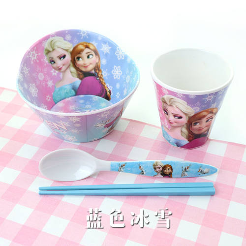 艾莎儿童吃饭餐具碗勺餐具套装