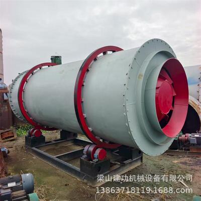 高岭土河沙尾矿煤泥三回程滚筒烘干机 石英砂矿粉沙子三筒烘干机