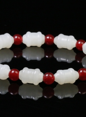 玉德堂经典款和田玉转运珠手链