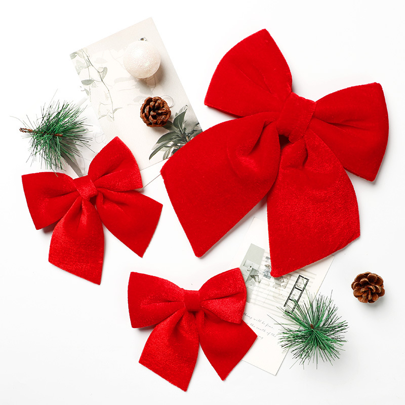 Red bow Christmas accessories garland diy small pendant