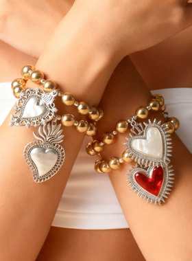 Retro fashion contracted female punk love bracelet