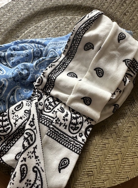 5色入cleanfit造型复古腰果花弹性音乐节发带运动瑜伽发饰Bandana