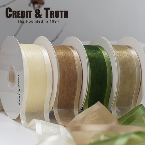 3.8cm宽边纱丝带Credit&Truth