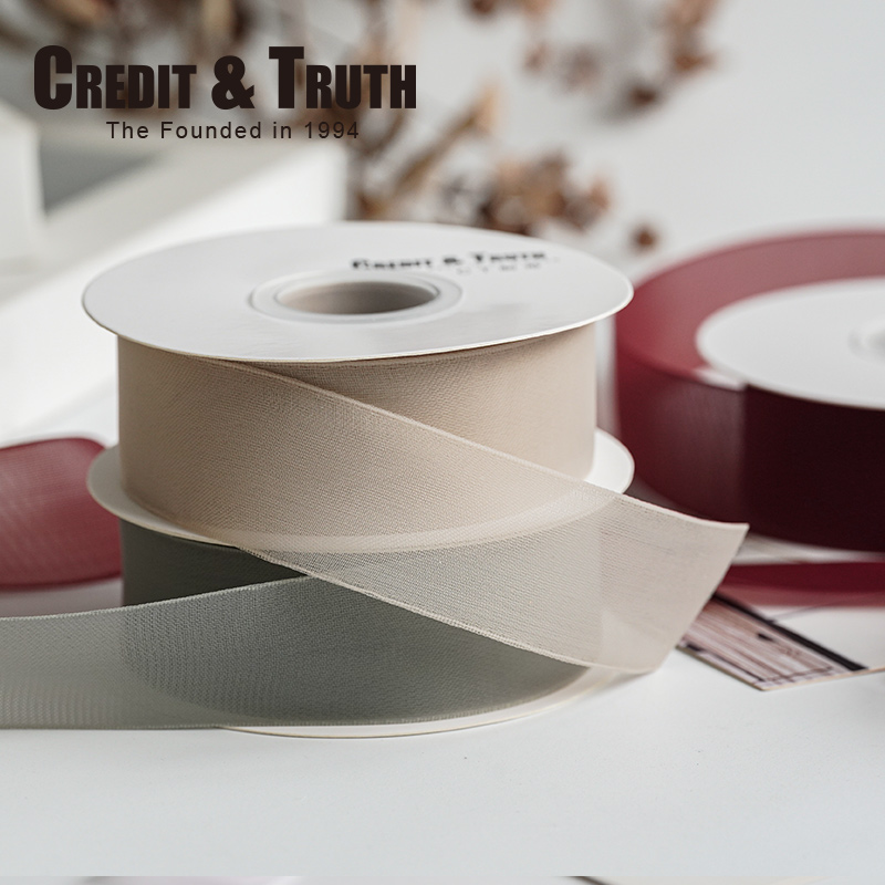 2.5cm朦胧雾霾纱带Credit&Truth