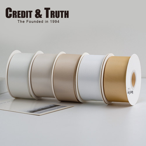 4cm精品双面丝带Credit&Truth