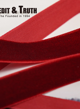 多规格绒面酒红丝绒圣诞丝带礼物包装丝带节日场景布置绒带装饰