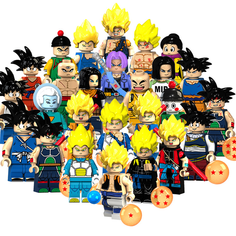 兼容乐高七龙珠超孙悟空贝吉塔悟天克斯益智拼插人仔积木儿童玩具