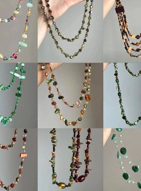 波西米亚贝壳串珠项链海边度假风时尚锁骨链气质百搭高级感饰品女