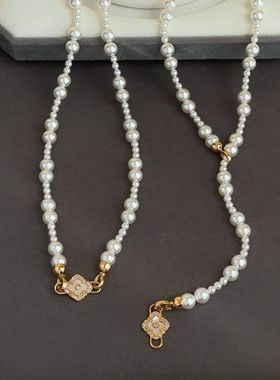 花阁原创扣层叠加小众毛衣链戴