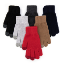 100%纯羊绒触屏手套男女情侣加厚分指秋冬季 开车保暖针织手套老年