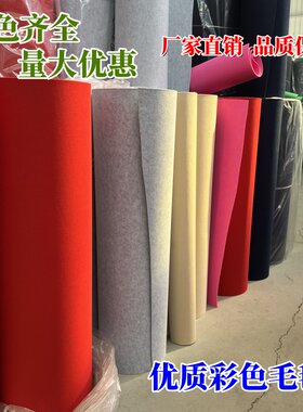 手工diy定制彩色毛毡1-5mm厚背胶