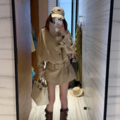 短款 2025春季 新款 风衣女小个子立领春秋收腰宽松英伦风廓形外套