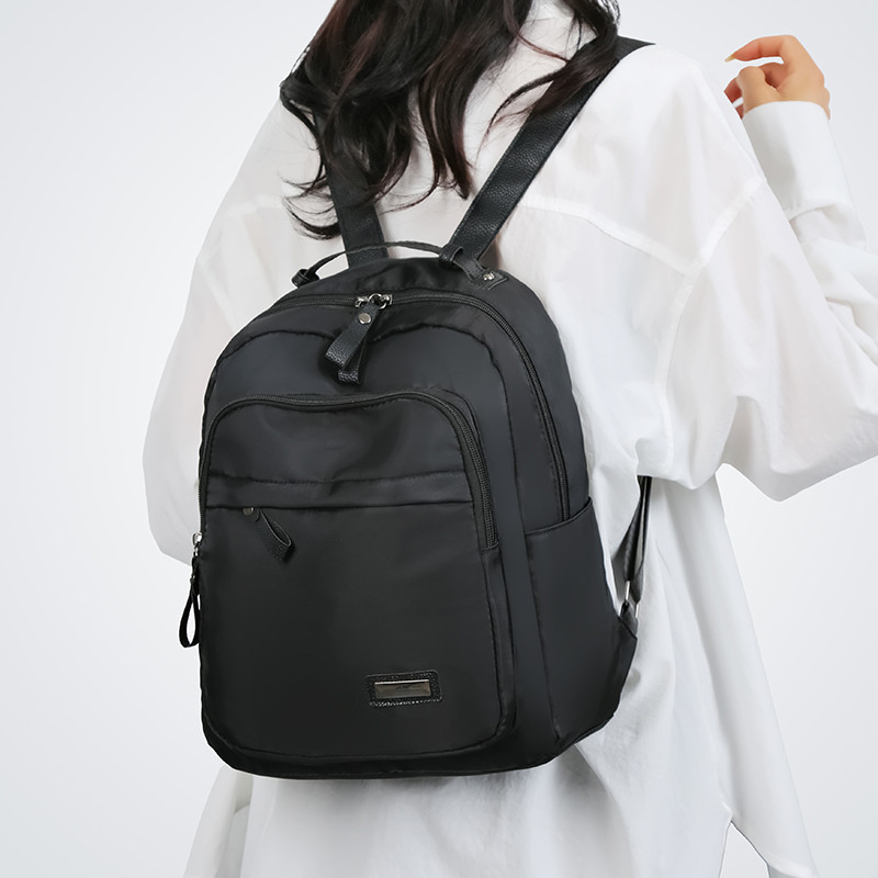 牛津布双肩包女2024新款时尚旅游旅行书包帆布小背包通勤女士包包