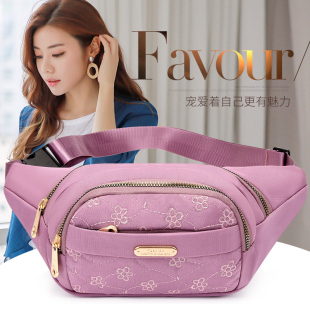 多功能手机腰包女士2024新款 潮户外运动胸包休闲背包生意收银钱包