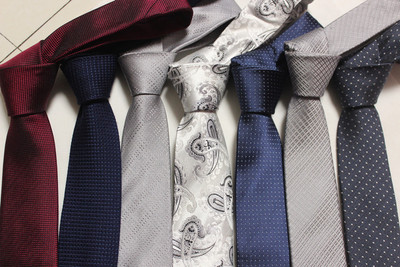 真丝领带蚕丝手打窄款提花韩版