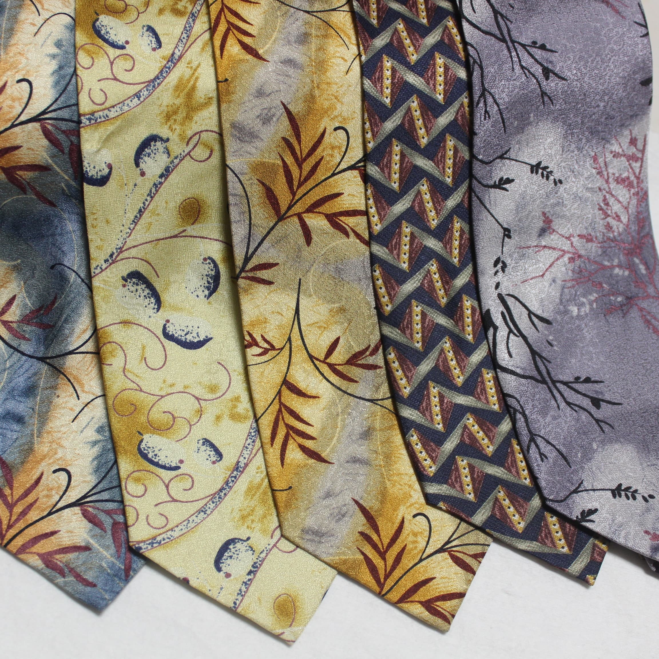 C桑蚕丝双绉面料印花领带手打真丝男商务正装正式宽版碎花10CM