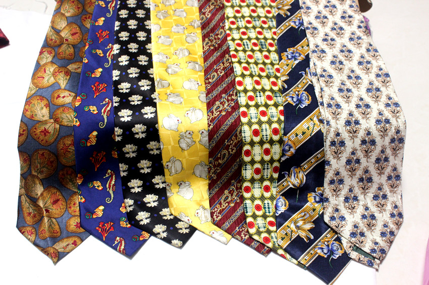 印花蚕丝商务正装手打领带