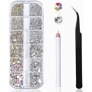 Nail Art Rhinestones Kit  6 Sizes (1.5-3.8 mm) for Nail Art
