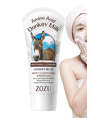 Limpiador Facial de leche de burro de aminoácido, espuma bl