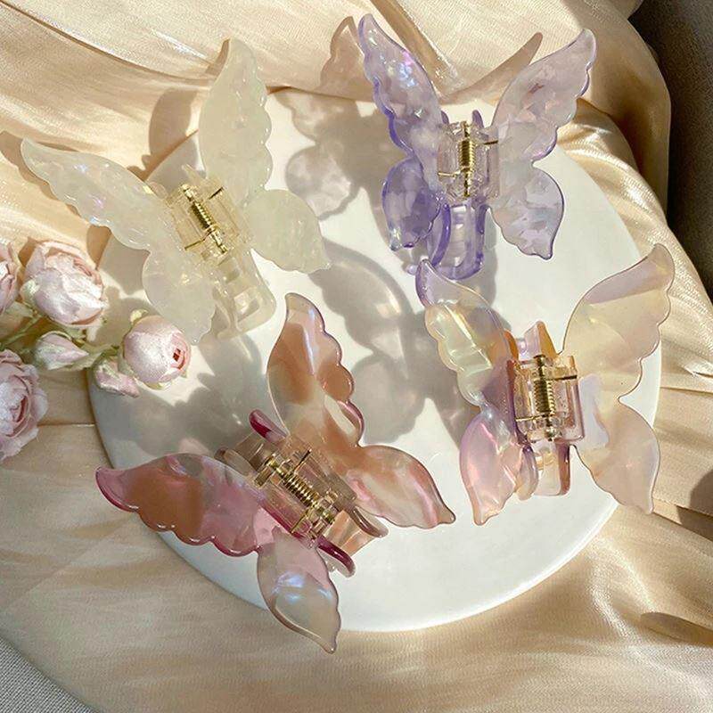 2024 Catch Hair Claw Butterfly Hair Accessories Sweet Acetat