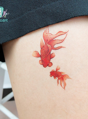 Rocooart RC-69 Colored 3D Red Fish New Fashion Waterproof