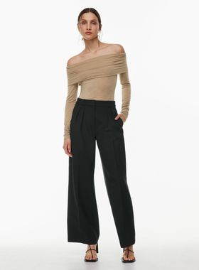 加拿大aritzia babaton 露肩一字肩长袖T恤120065