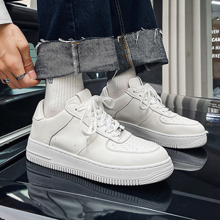 特大码男鞋45空军一号板鞋46潮流百搭真皮小白鞋47厚底休闲板鞋48