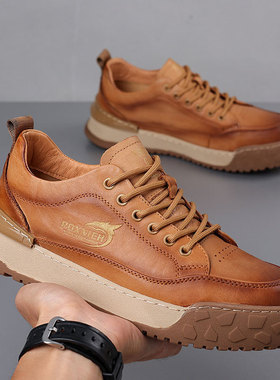 2024新款ing春季头层牛皮板鞋男士运动休闲单鞋男鞋百搭一件