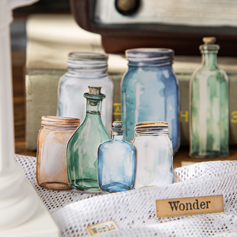 时光瓶语硬卡贴纸贴纸