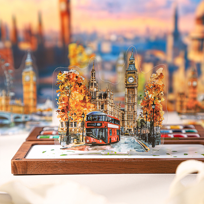 布达佩斯模切色彩斑斓大尺寸素材