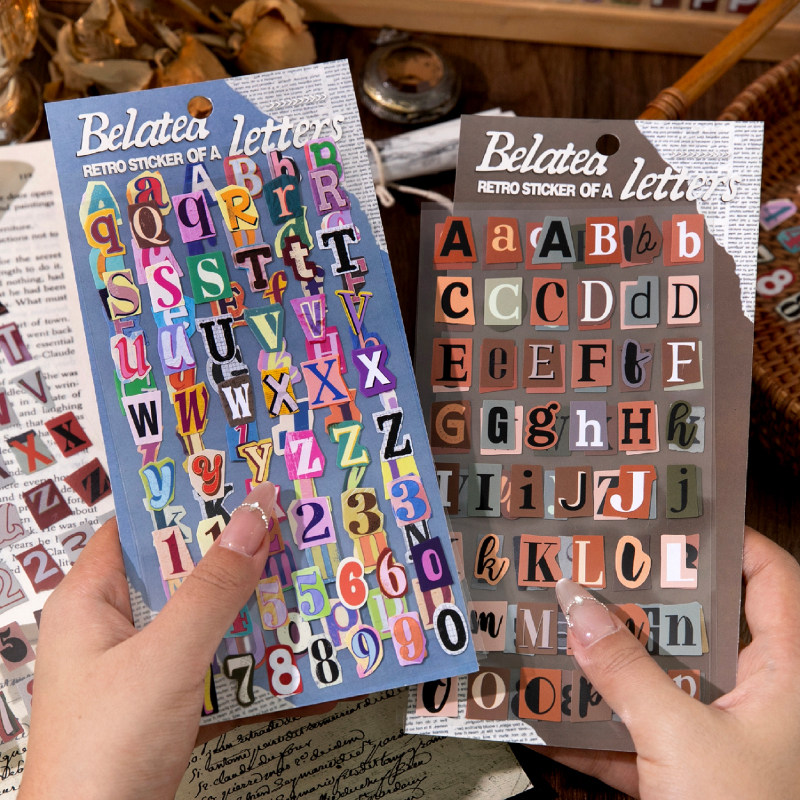 迟来的信笺铜版纸素材贴纸英文字母数字异形模切手账拼贴装饰文具,文具电教/文化用品/商务用品,贴纸/立体贴纸,淘宝优惠券,粉丝福利购,淘宝优惠卷