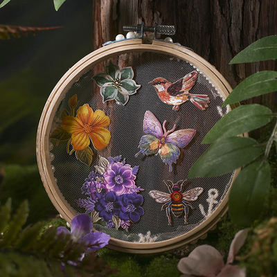 刺绣补丁手账DIY装饰贴纸