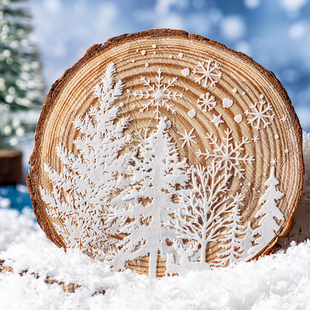 雪藏万象立体发泡PET贴纸包雪花烟花创意手帐素材文具贴纸打底