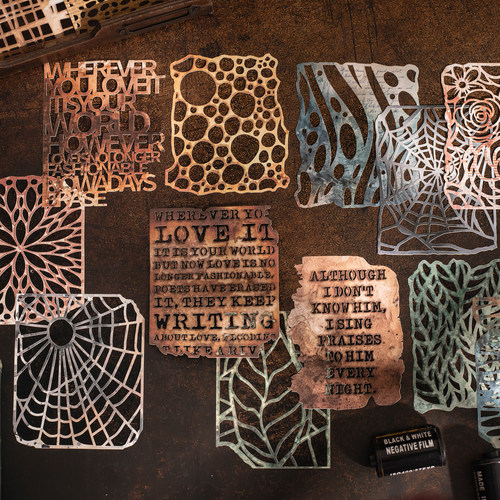 烙印镂空雕刻手帐素材纸