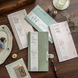 纸间彩墨手帐本双材质特种纸复古ins风手帐背景打底基础素材便签