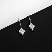 微光星芒耳环小众设计感高级锆石耳钉纯银针冷淡风耳坠气质耳饰女