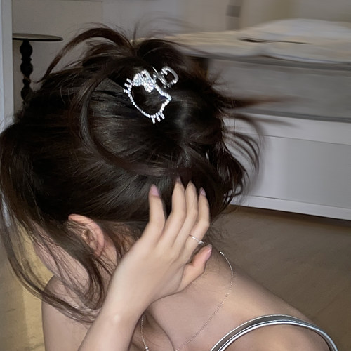 后脑勺气质KT猫鲨鱼夹金属高级感