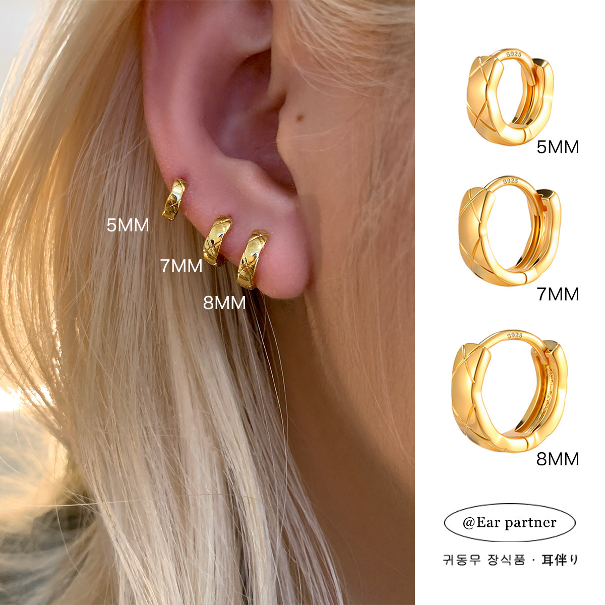 小香风菱形素圈耳环女轻奢小众高级感金色气质简约耳圈耳钉耳饰冬,饰品/流行首饰/时尚饰品新,耳环,淘宝优惠券,粉丝福利购,淘宝优惠卷