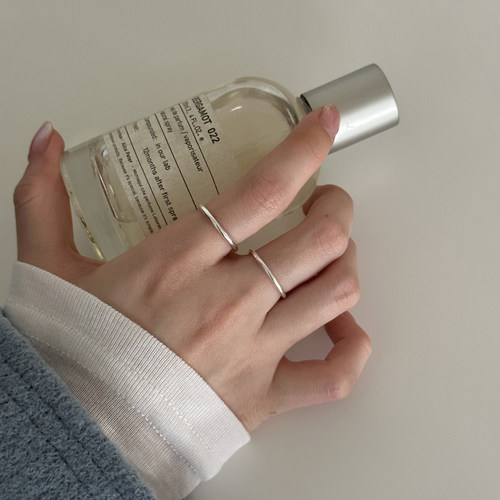 S999纯银素圈戒指女小众设计