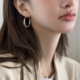 耳圈纯银针气质耳饰 爆款 法式 素圈耳环女高级感大圈耳钉2026新款
