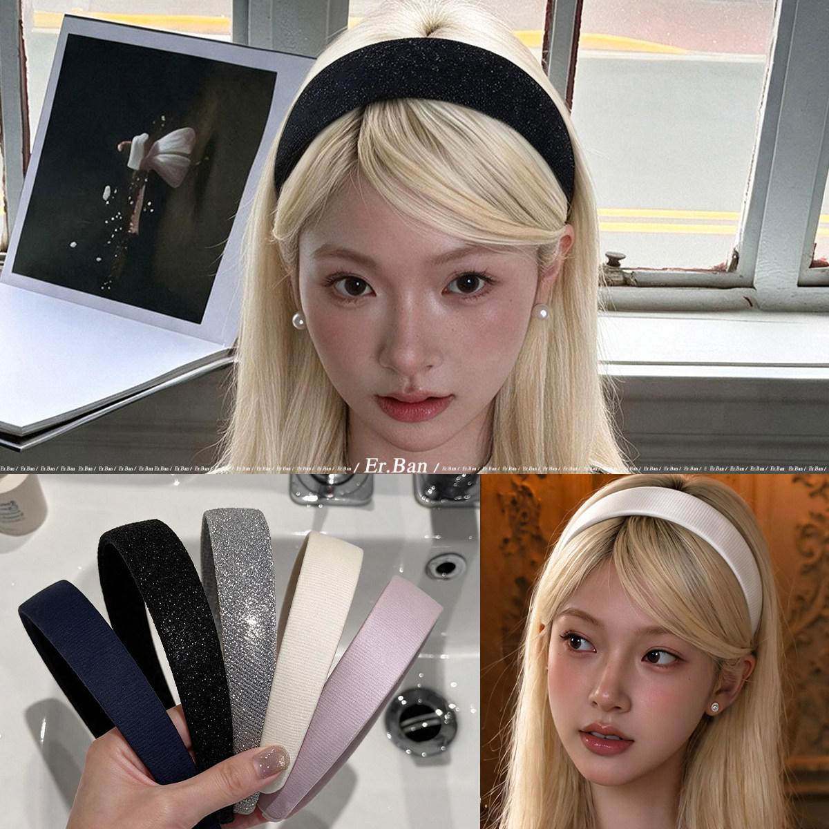 细发箍女简约高级感ins风窄边发箍套装日常百搭压发洗脸通勤发饰