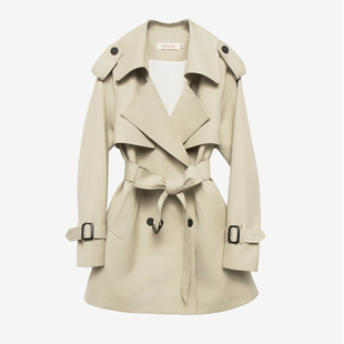 风衣外套2026春秋季新款小个子韩系超好看休闲收腰气质短款风衣