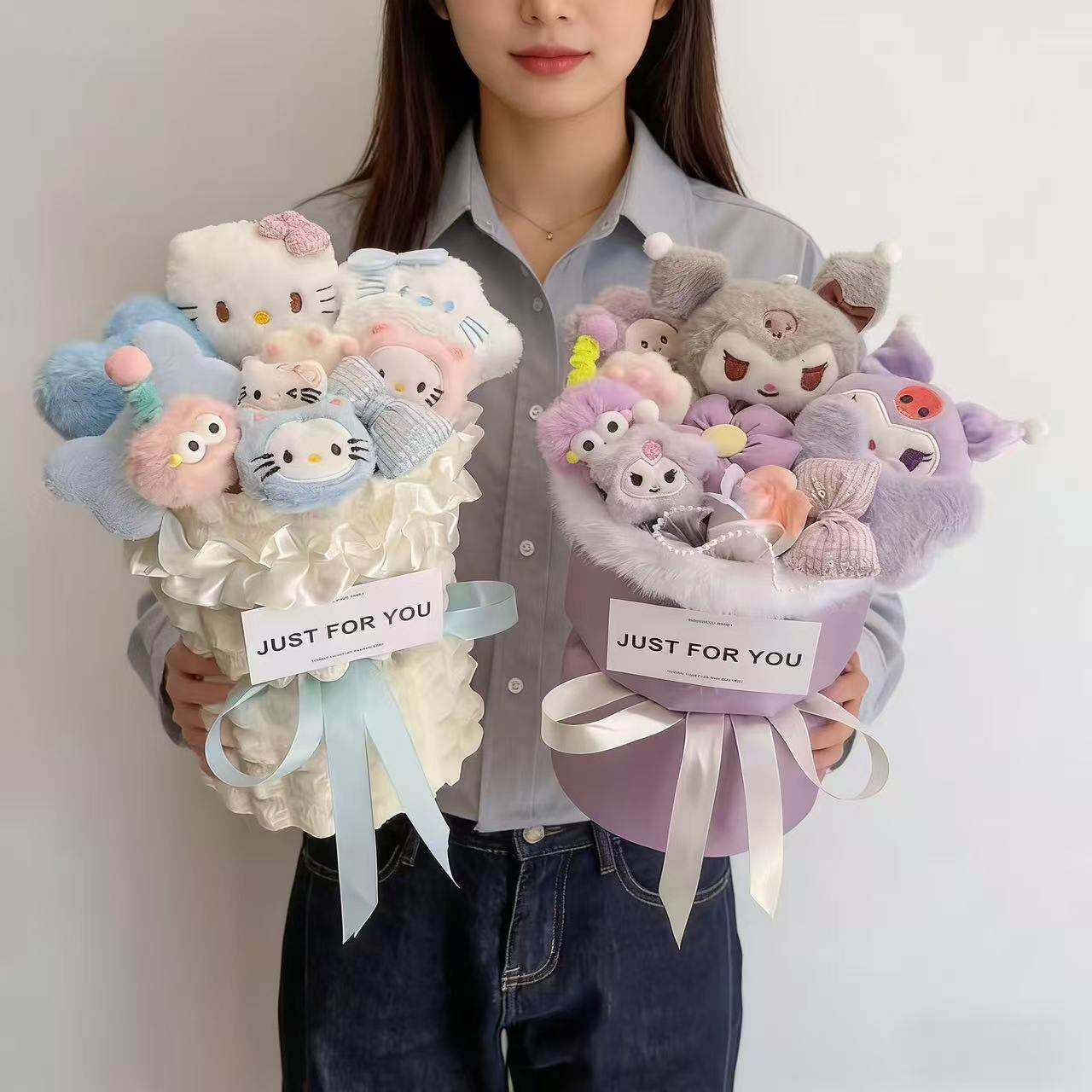 生日礼物女孩子儿童卡通可爱玩偶花束送女生好友闺蜜毕业拍照七夕图片