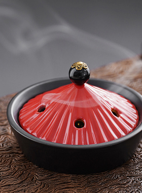 仿古盘香炉陶瓷香薰炉艾草驱蚊